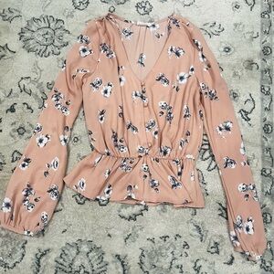 Floral Peach Blouse